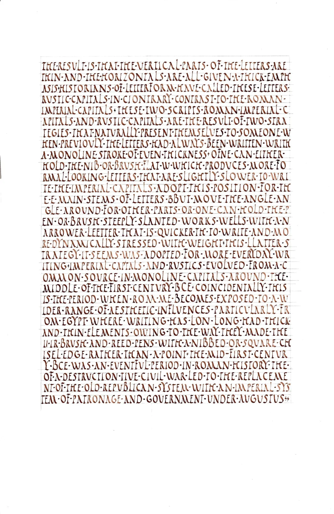 Rustic Capitals practice